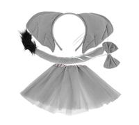 minkissy Diadema De Elefante Diademas Disfraz De Orejas De Elefante Orejas De Hipopótamo Tutú Gris Disfraz De Elefante Para Niñas Disfraces De Animales Para Vestido De Tutú De Tela