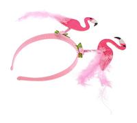 minkissy diadema de flamenco tocado hawaiano fiesta de flamencos diadema para fiesta tropical festival Venda diadema hawaiana diademas hawaianas para mujer el plastico rosa