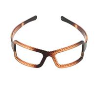minkissy Diadema de moda con forma de gafas de sol, diadema antideslizante para mujer, accesorio cómodo para cabello rizado, lavado de cara para fiestas, diseño creativo