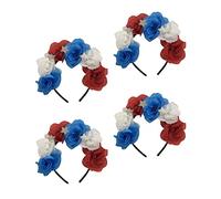 minkissy Diadema De Rosas Para Mujer Fiesta y Día De La Independencia 4pcs Accesorio De Pelo