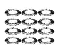 minkissy Diadema Elástica Negra Peine Circular Flexible, 12 Unidades para Peinar Cabello, Accesorio Antideslizante para Uso Diario, Gimnasio y Peinados Femeninos