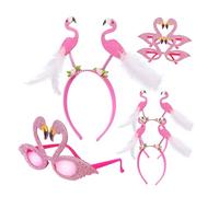 minkissy Diadema Gafas De Flamenco Diadema De Fiesta Para Mujer Disfraz De Flamenco Para Decoraciones De Fiesta Accesorios Cabello y Fotos