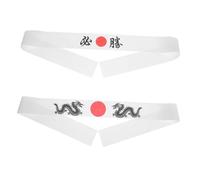minkissy Diadema Japonesa Tradicional Hachimaki De Poliéster Transpirable Para Chef y Karate, Accesorio Unisex Para Cocina, Artes Marciales y Disfraces, Pack 2 Piezas