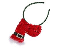 minkissy Diadema Navideña Divertida Diadema Navideña Accesorios Navideños Diadema De Papá Noel Accesorios De Papá Noel Diadema De Peluche Navideña Diadema Peluda Diademas De Piel