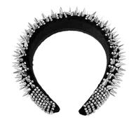 minkissy Diadema Remaches de Cristal Diadema de Cosplay para Mujeres Accesorio Cabello Punk para Decoración de Cabeza Fiestas de Halloween y Cosplay