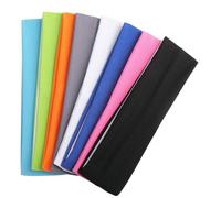 minkissy Diademas de Yoga Elásticas de Algodón 8 Piezas, Bandas Deportivas Antideslizantes para Mujer, (negro, Gris Claro, Azul, Naranja, Fluorescente, Azul) para Ejercicio