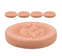 minkissy Discos Humidificadores de Arcilla Terracota Redondos de 3,7 Cm, Láminas Humidificadoras Reutilizables para Control de Humedad en Humidores, Paquetes de Humedad para Azúcar
