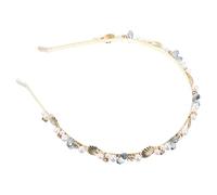 minkissy dulce tiara de novia diadema de perlas para niñas diademas de niñas margarita diadema de concha joyas tocados de novia tiaras de novia tocado de playa diadema de sirena aleación