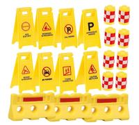 minkissy Educativo Señales Tráfico Miniatura para Conos y Barreras Simuladas para Aprendizaje Vial y Seguridad Vial Infantil