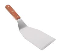 minkissy Espátula para Parrilla de Acero Inoxidable Mango de Madera, Utensilio Multifunción para Cocinar y Freír en Casa Hoteles, Resistente y Duradera