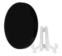 minkissy Espejo Circular De Obsidiana Natural 6 Cm Con Soporte Para Decoración De Adivinación, Meditación y Feng Shui Hogar, Objeto Decorativo Moderno y Acento Negro Para Espacios Espirituales