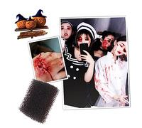 minkissy Esponja De Maquillaje De Halloween Cicatriz De Sangre Esponja Para Piel De Barro Fácil De Usar Ideal Para Fiestas