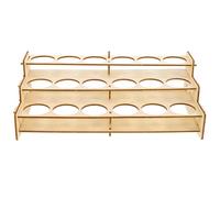 minkissy Estante de Pintura de Madera 18 Compartimentos, Organizador de Botellas de Pigmento para Manualidades, Soporte de Almacenamiento Compacto para Pigmentos y Tintas de Arte