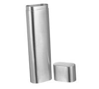 minkissy Estuche de Acero Inoxidable para 2 Cigarros Ventana Transparente y Cierre Hermético, Tubo de Almacenamiento Compacto Adecuado para Viaje y Uso Diario
