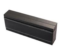 minkissy Estuche para Bolígrafo Compartimento en PU Negro, Organizador Decorativo Cierre Seguro, Caja de Presentación Elegante para Bolígrafos de Tinta, Adecuado para Obsequio