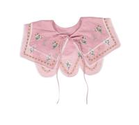 minkissy Faux Shirt Collar For Women Embroidered Detachable Blouse Accessory Ethnic Style Shawl Collar For Dresses And Skirts Comfortable And Easy To Clean