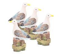 minkissy Figuras de Gaviota de Resina 4 Piezas para Decoración de Casas de Muñecas y Micropaisajes Accesorio Creativo para Jardín y Fotografía Modelo Miniatura de Aves para Juego
