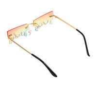 minkissy Gafas de Sol sin Montura Ligeras y Modernas para Fiesta Verano con Diseño Vintage en Forma de Gota que Favorece Rostros Pequeños