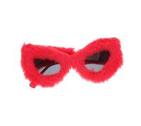minkissy gafas de sol tipo ojo de gato moda felpa fiesta gafas de sol peludas festival gafas de sol divertidas para mujer gafas de sol borrosas gafas de sol punk AC rojo