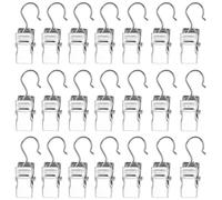 minkissy Ganchos para Cortinas de Hierro 120 Piezas Clips para Colgar Cortinas Clips Deslizantes Resistentes para Baño y Hogar Color Níquel Brillante