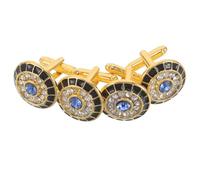 minkissy Gemelos para Hombre 2 Pares de Metal Diseño Ojo Malvado, Botones de Puño para Camisa Esmoquin, Accesorios Formales para Boda y Ropa Elegante Hombre