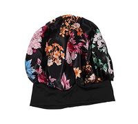 minkissy gorro de dormir gorro de pelo de seda gorro de noche tapa rizo cama hair topper satin bonnet sombreros para el cuidado del cabello de las niñas gorra de banda ancha tela Colorful