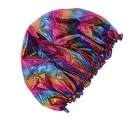 minkissy gorro de noche de encaje gorro de baño tyr colgante gorro de ducha para mujer burbuja nadar Pararse shower cap gorro de satén gorros de baño envoltura de pelo Seda Púrpura