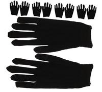 minkissy Guantes de Algodón Hidratantes para Manos, Pack 12 Pares Talla M, Color Negro, Protección para Piel Seca y Cuidado Personal, Uso en Belleza y Trabajo Ligero, Resistentes y Cómodos