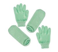 minkissy Guantes De Belleza Exfoliantes y Gel Hidratante 2 Pares Talla Única Para Cuidado Spa Manos y Pies Hidratantes Para Piel Seca y Tersa En Casa
