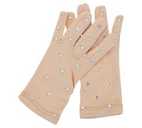 minkissy Guantes de Elástica para Patinaje Artístico de Alto Rendimiento Diseño de Gemas de Imitación, Transpirables y Cómodos para Niñas en Presentaciones