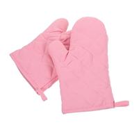 minkissy Guantes de Horno Engrosados para Microondas y Horno, Resistentes al Calor, Mitones Acolchados Rosa 2 Piezas, Guantes de Cocina Seguros para Hornear y Barbacoa
