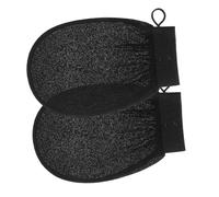 minkissy Guantes Exfoliantes de Microfibra Guantes para Limpieza Profunda de Esponja para Ducha Corporales Suaves para Exfoliación de Piel Muerta Negro