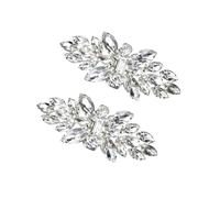 minkissy Hebilla De De Imitación Accesorios Novias Ducha Boda Ribete De Diamante Pinzas Para Zapatos De Mujer Pinzas Para Zapatos De Novia Encantos Chicas Silver