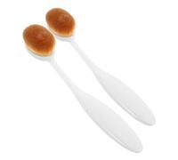 minkissy Herramienta de Maquillaje 2 Piezas Brocha Plana para Base Rubor Y Fibra Sintética