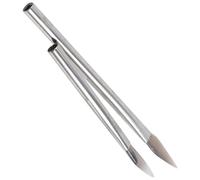 minkissy Herramienta para Pulir Joyas de Ágata con Mango Acero 20 Cm y 14 Cm, Bruñidor de Joyería para Alisar Anillos y Pulir Brazaletes, Kit de Reparación Artesanal Profesional