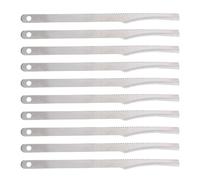 minkissy Herramientas de pedicura 10 piezas de acero inoxidable para pies y manos, removedor de piel muerta, cuchillo de pedicura para cuidado de pies en casa