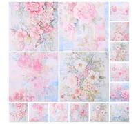 minkissy Hojas de Papel Vintage Álbum de Recortes Papel Artesanal Decorativo para Manualidades DIY para Diario y Scrapbooking Surtido de Hojas para Proyectos Creativos