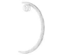 minkissy Horquilla Pelo Forma de Luna Metálica y Perlas, Accesorio Elegante y Fácil de Combinar para Moños y Peinados en Citas o San Valentín