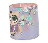 minkissy Hucha Infantil Metálica con Diseño de Búho y Cerdito Bote para Monedas con Capacidad Suficiente para Decoración de Cumpleaños Resistente y Fácil de Usar