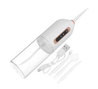 minkissy Irrigador Oral Eléctrico Portátil Recargable Limpiador Dental Inalámbrico con Depósito Telescópico de Agua Resistente al Agua Ajustable para Adultos para Viaje y Uso Diario Casa