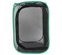 minkissy Jaula Plegable para Incubadora de Plantas y Observación de Insectos, Red Negra Translúcida Borde Verde, Tamaño 40x40x60 Cm, Invernadero Portátil para Terrarios y Hábitat Natural