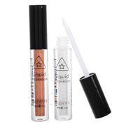 minkissy Juego de 2 Sombras de Ojos Líquidas con Purpurina Y Delineador de Ojos Líquido con Doble Purpurina para Un Maquillaje de Ojos Brillante