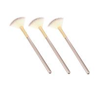 minkissy Juego De 3 Brochas De Maquillaje Kit Facial Pequeñas De Fibra Sintética Para Polvos y Contorno Uso Profesional Esteticistas Herramientas Cosméticas