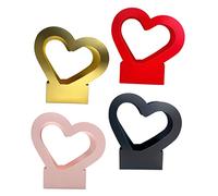 minkissy Juego de 4 Cajas Románticas con Forma de Corazón para Ramos de Flores