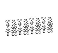 minkissy Juego De Pendientes De Circonita Para Mujer Aretes De Aro Gruesos Para Mujer Aretes De Aro Pequeños Aretes Colgantes De Aro Joyería Para Piercing Aretes 11 pares*4