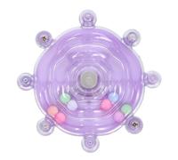 minkissy Juguete para Pájaros Pequeños Rueda Giratoria de Plástico y Acero Inoxidable, Diseño Redondo Adorable para Masticar y Aumentar la Curiosidad en Decoración del Hogar