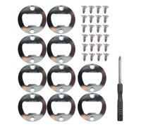 minkissy Kit Abridor de Botellas DIY con Inserto de Plástico Plata, Portátil y Fácil de Llevar, Adecuado para Manualidades y Uso en Casa