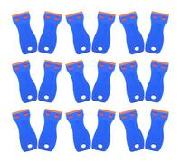 minkissy Kit de 20 Espátulas de Plástico Azul para Removedor de Adhesivo y Calcomanías en Ventanas de Coche, Resistentes a Deformación Bordes Afilados para Reparaciones Profesionales