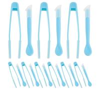 minkissy Kit de 20 Herramientas para Lentes de Contacto Azul, Removedor y Aplicador Portátil Punta Suave y Ventosa, Accesorio para Cuidado de Lentes Duras y Blandas, Uso Diario y