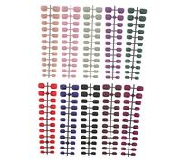 minkissy Kit de 240 Piezas de Uñas Postizas Súper Cortas con Elegantes Y Duraderas para Amantes del Arte de Las Uñas en Salones Bodas Y Bailes de Graduación